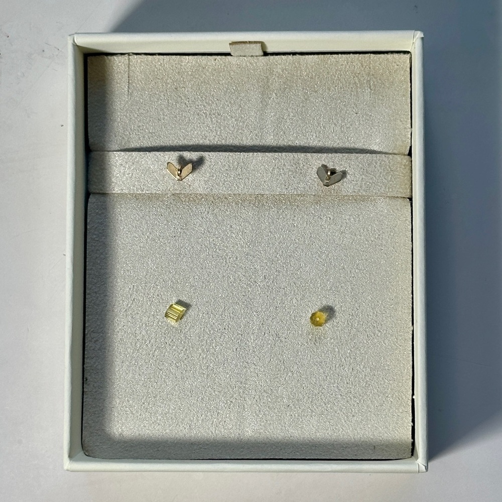 Magnolia Gold Studs – Hammered Triangle